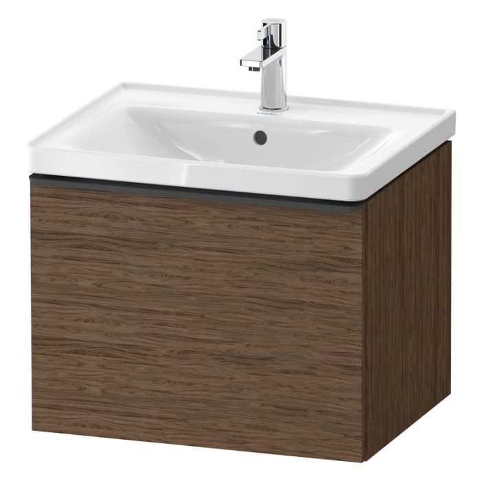 Duravit D-Neo Waschtischunterbau 58,4 x 44 cm, 1 Auszug, Griff diamantschwarz