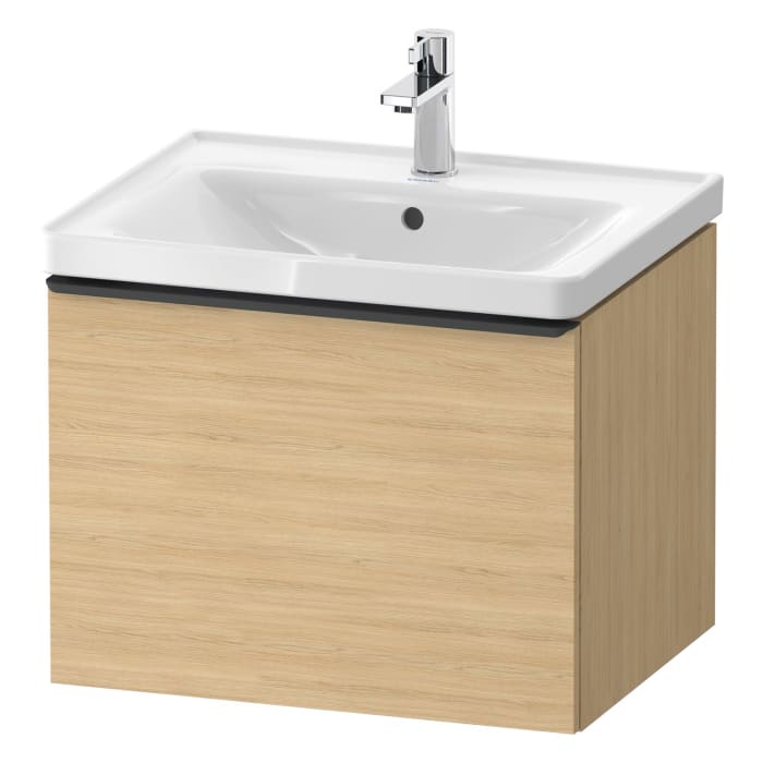 Duravit D-Neo Waschtischunterbau 58,4 x 44 cm, 1 Auszug, Griff diamantschwarz