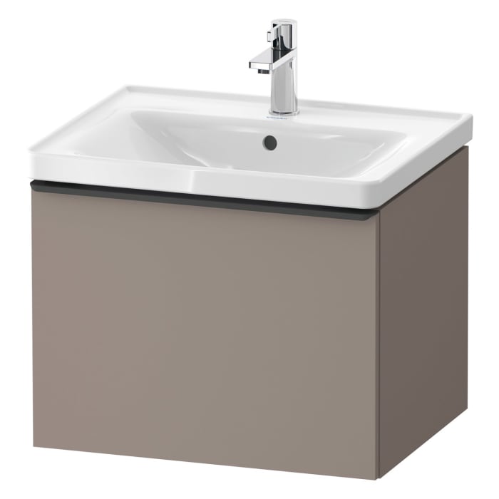 Duravit D-Neo Waschtischunterbau 58,4 x 44 cm, 1 Auszug, Griff diamantschwarz