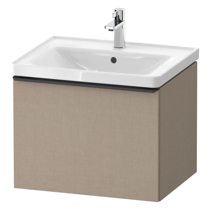 Duravit D-Neo Waschtischunterbau 58,4 x 44 cm, 1 Auszug, Griff diamantschwarz