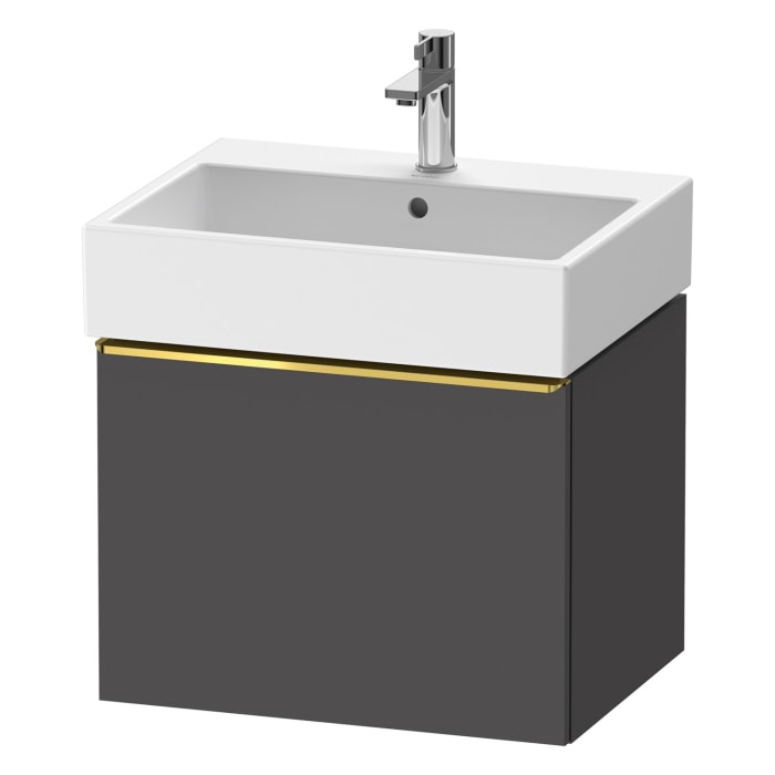 Duravit D-Neo Waschtischunterbau 58,4 x 44 cm, 1 Auszug, Griff gold poliert