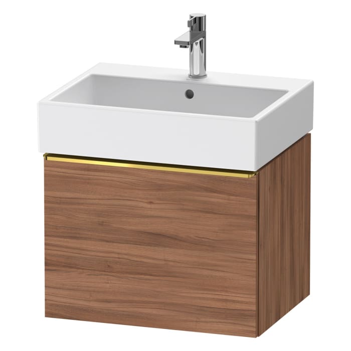 Duravit D-Neo Waschtischunterbau 58,4 x 44 cm, 1 Auszug, Griff gold poliert
