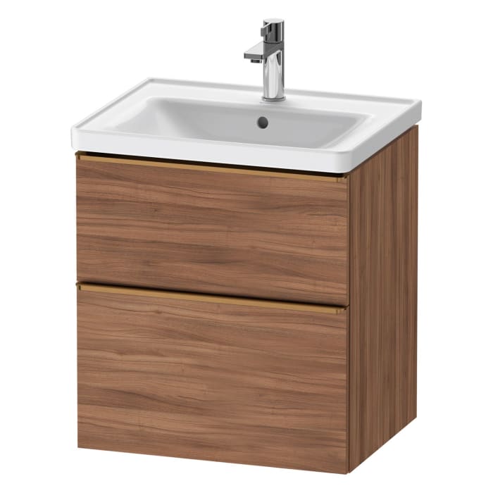 Duravit D-Neo Waschtischunterbau 58,4 x 62,5 cm, 2 Auszüge, Griff bronze gebürstet