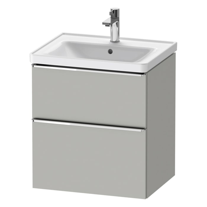 Duravit D-Neo Waschtischunterbau 58,4 x 62,5 cm, 2 Auszüge, Griff chrom