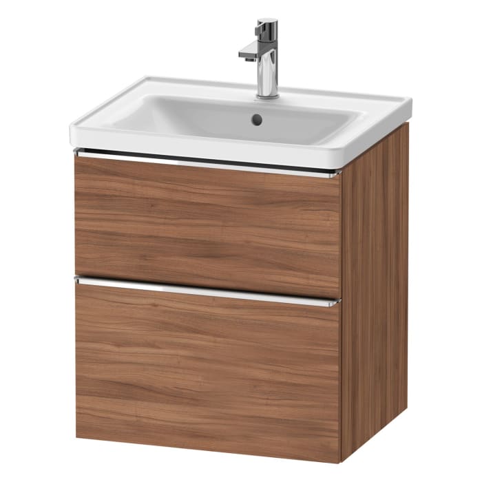 Duravit D-Neo Waschtischunterbau 58,4 x 62,5 cm, 2 Auszüge, Griff chrom