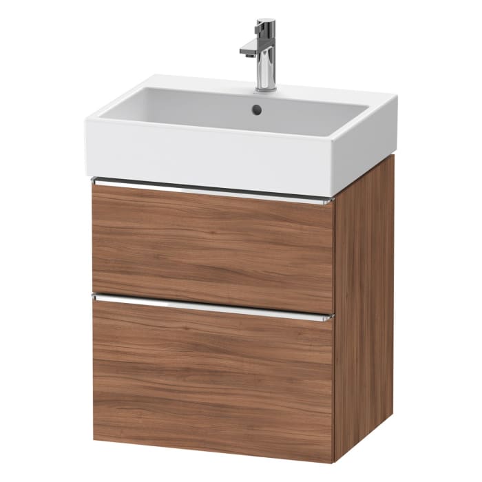 Duravit D-Neo Waschtischunterbau 58,4 x 62,5 cm, 2 Auszüge, Griff chrom