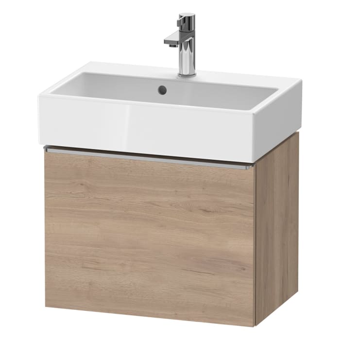 Duravit D-Neo Waschtischunterbau Compact 58,4 x 44 cm, 1 Auszug, Griff edelstahl gebürstet