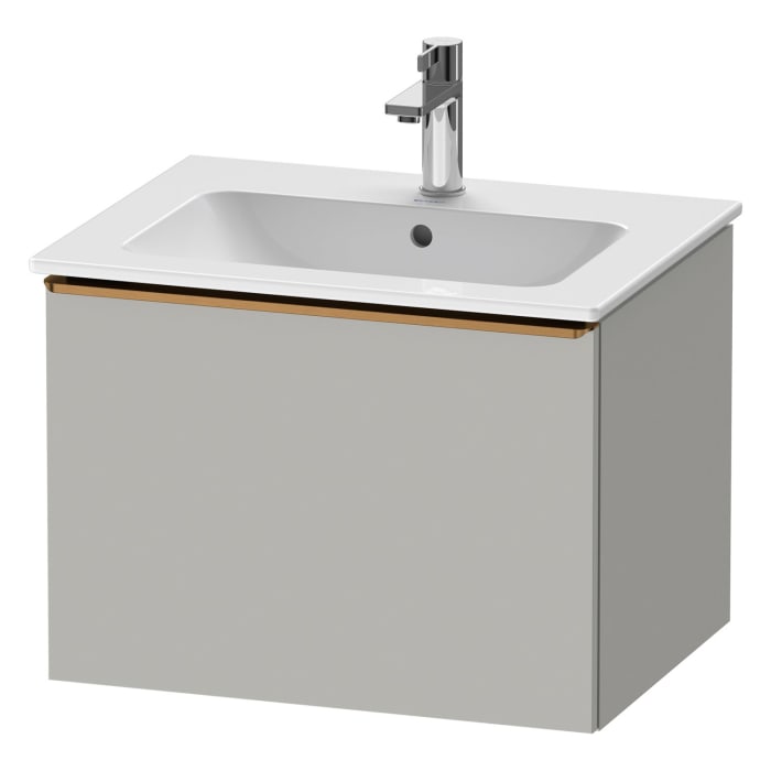 Duravit D-Neo Waschtischunterbau 61 x 44 cm, 1 Auszug, Griff bronze gebürstet