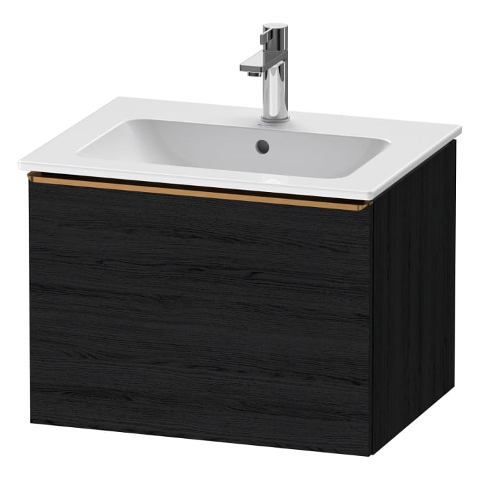 Duravit D-Neo Waschtischunterbau 61 x 44 cm, 1 Auszug, Griff bronze gebürstet
