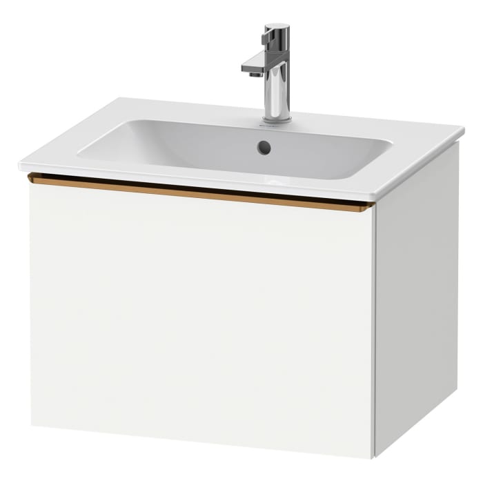 Duravit D-Neo Waschtischunterbau 61 x 44 cm, 1 Auszug, Griff bronze gebürstet