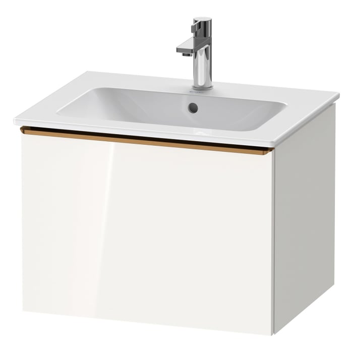 Duravit D-Neo Waschtischunterbau 61 x 44 cm, 1 Auszug, Griff bronze gebürstet