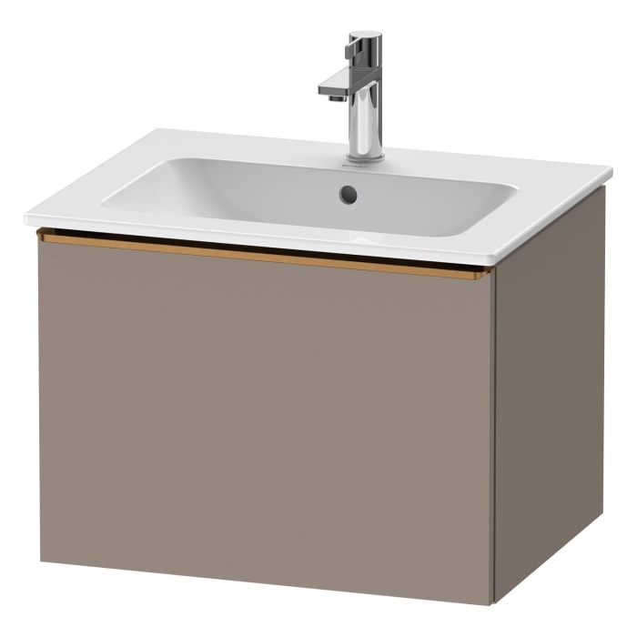Duravit D-Neo Waschtischunterbau 61 x 44 cm, 1 Auszug, Griff bronze gebürstet
