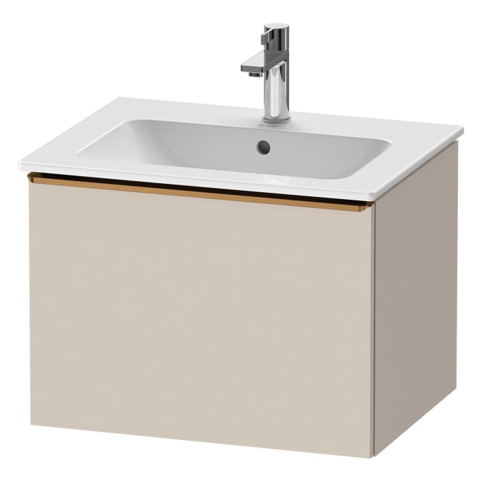 Duravit D-Neo Waschtischunterbau 61 x 44 cm, 1 Auszug, Griff bronze gebürstet