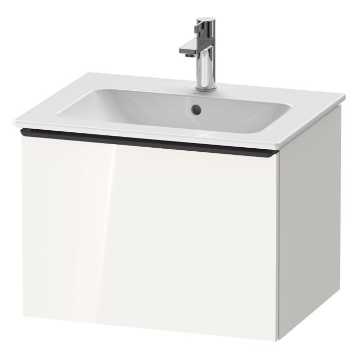 Duravit D-Neo Waschtischunterbau 61 x 44 cm, 1 Auszug, Griff diamantschwarz