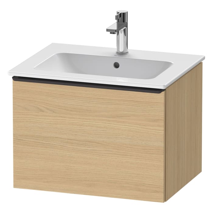 Duravit D-Neo Waschtischunterbau 61 x 44 cm, 1 Auszug, Griff diamantschwarz