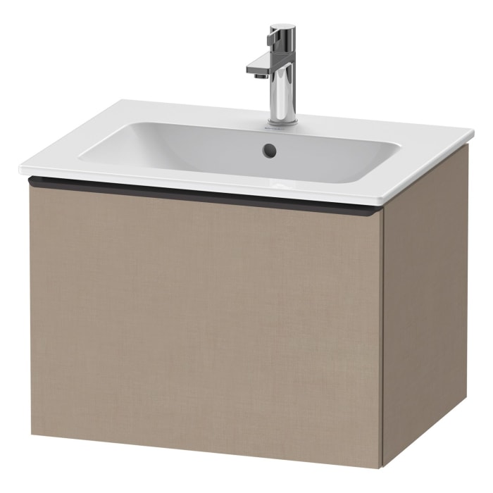 Duravit D-Neo Waschtischunterbau 61 x 44 cm, 1 Auszug, Griff diamantschwarz