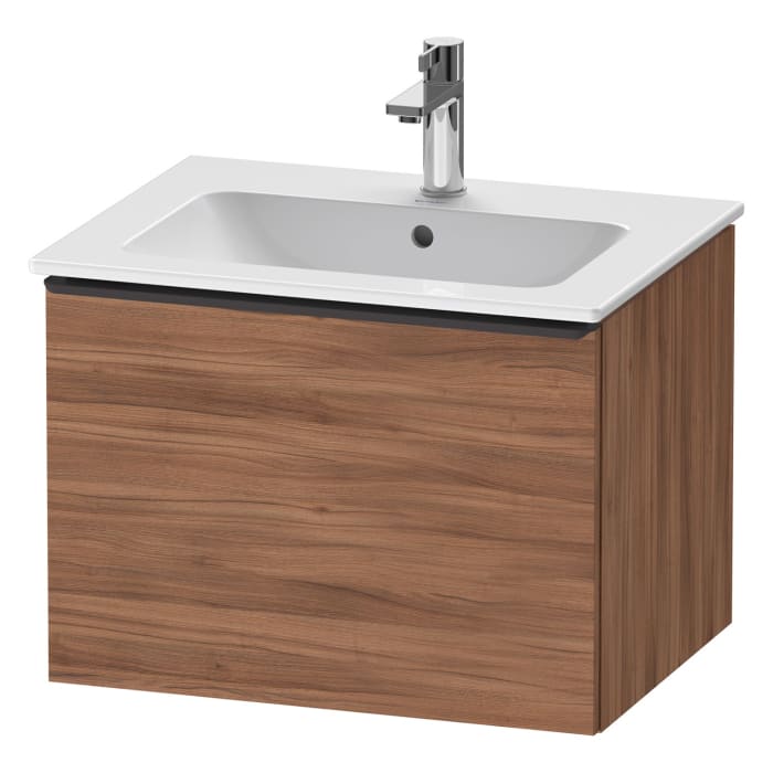 Duravit D-Neo Waschtischunterbau 61 x 44 cm, 1 Auszug, Griff diamantschwarz