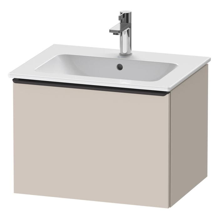 Duravit D-Neo Waschtischunterbau 61 x 44 cm, 1 Auszug, Griff diamantschwarz