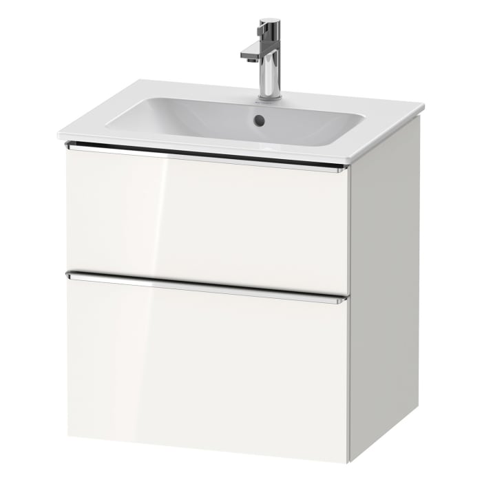 Duravit D-Neo Waschtischunterbau 61 x 62,5 cm, 2 Auszüge, Griff chrom