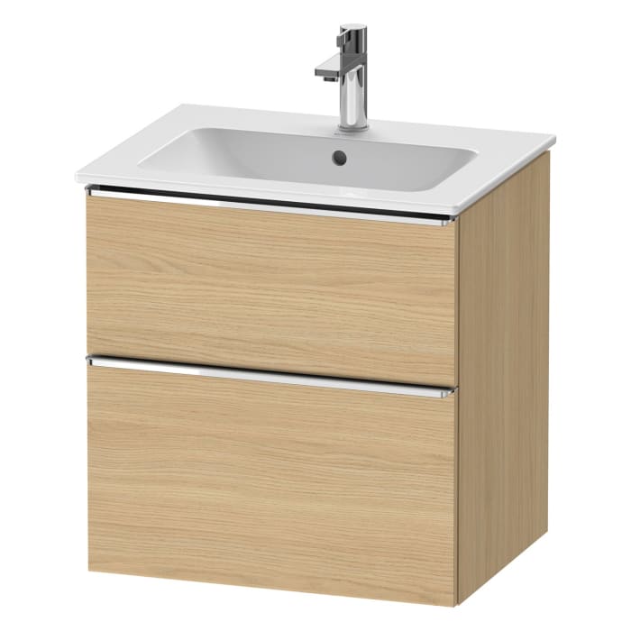 Duravit D-Neo Waschtischunterbau 61 x 62,5 cm, 2 Auszüge, Griff chrom