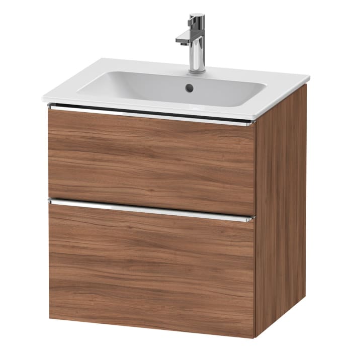 Duravit D-Neo Waschtischunterbau 61 x 62,5 cm, 2 Auszüge, Griff chrom