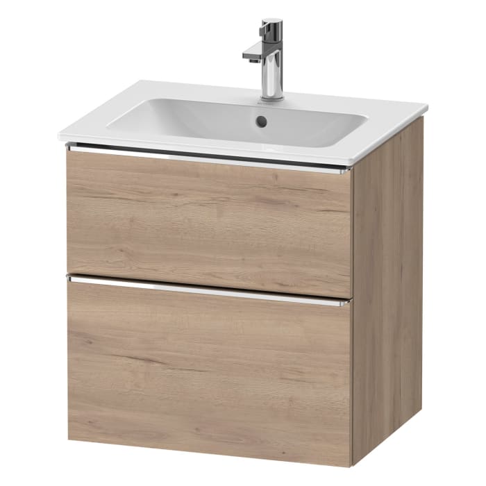 Duravit D-Neo Waschtischunterbau 61 x 62,5 cm, 2 Auszüge, Griff chrom