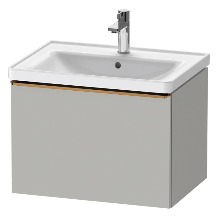 Duravit D-Neo Waschtischunterbau 63,4 x 44 cm, 1 Auszug, Griff bronze gebürstet