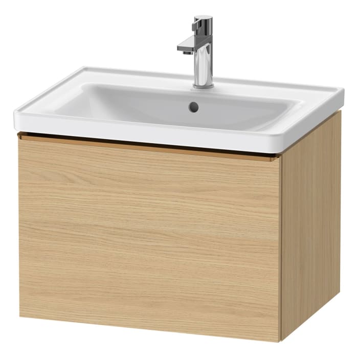 Duravit D-Neo Waschtischunterbau 63,4 x 44 cm, 1 Auszug, Griff bronze gebürstet