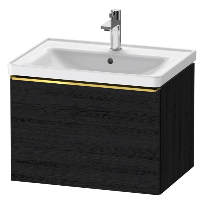 Duravit D-Neo Waschtischunterbau 63,4 x 44 cm, 1 Auszug, Griff gold poliert