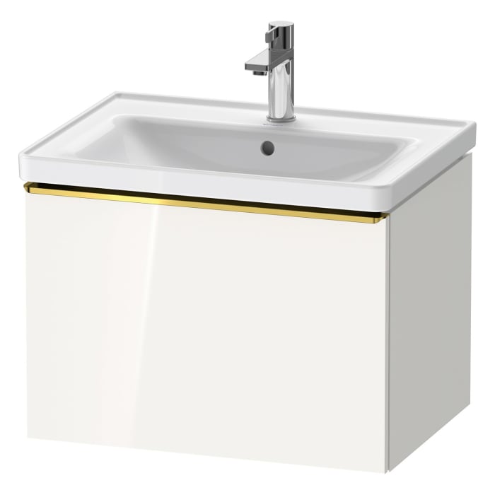 Duravit D-Neo Waschtischunterbau 63,4 x 44 cm, 1 Auszug, Griff gold poliert