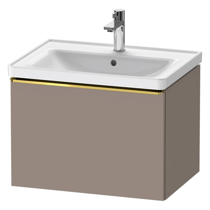 Duravit D-Neo Waschtischunterbau 63,4 x 44 cm, 1 Auszug, Griff gold poliert