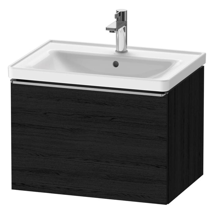 Duravit D-Neo Waschtischunterbau 63,4 x 44 cm, 1 Auszug, Griff edelstahl gebürstet