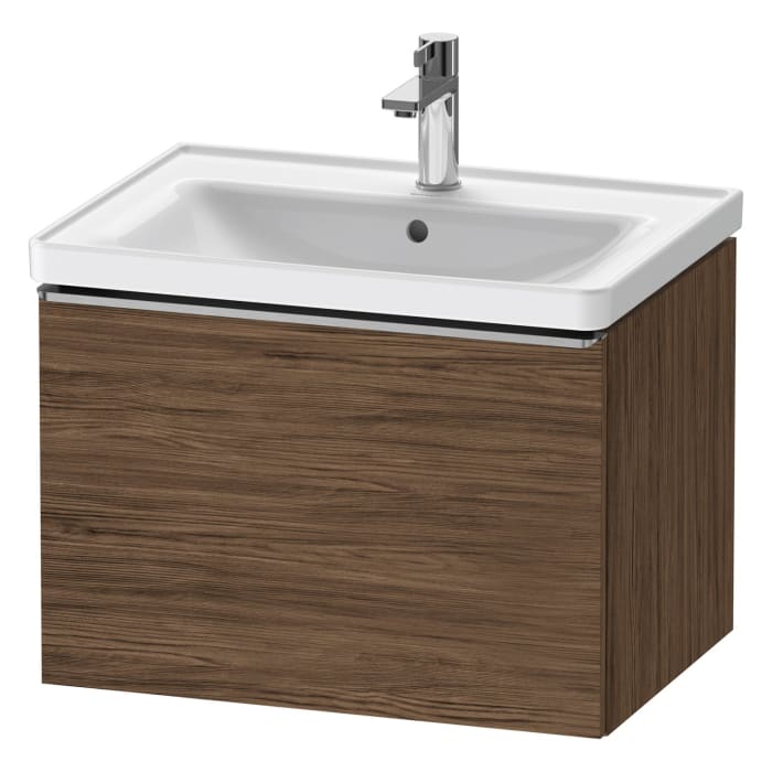 Duravit D-Neo Waschtischunterbau 63,4 x 44 cm, 1 Auszug, Griff edelstahl gebürstet
