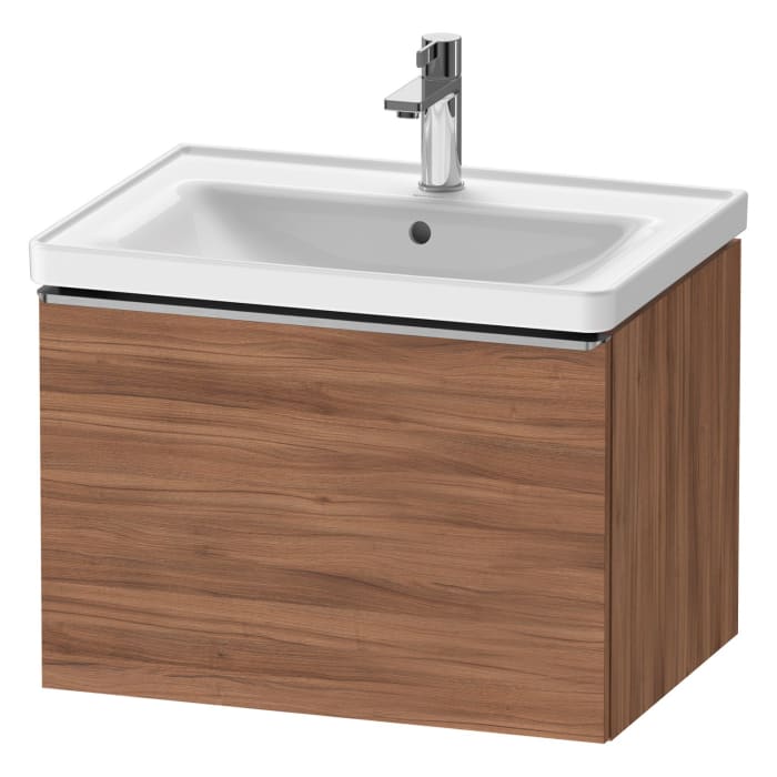 Duravit D-Neo Waschtischunterbau 63,4 x 44 cm, 1 Auszug, Griff edelstahl gebürstet