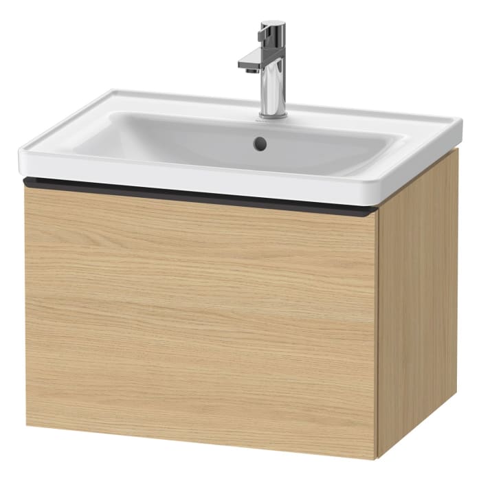 Duravit D-Neo Waschtischunterbau 63,4 x 44 cm, 1 Auszug, Griff diamantschwarz