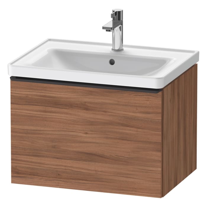 Duravit D-Neo Waschtischunterbau 63,4 x 44 cm, 1 Auszug, Griff diamantschwarz
