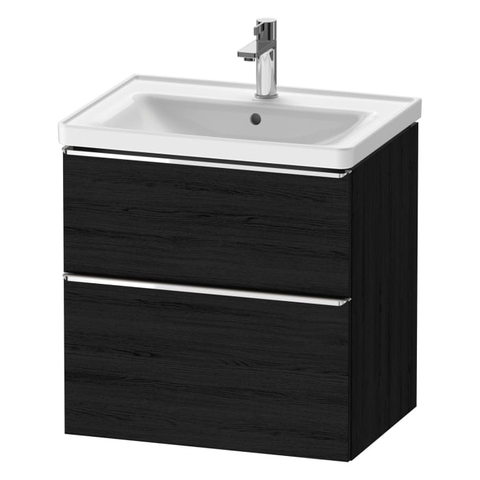 Duravit D-Neo Waschtischunterbau 63,4 x 62,5 cm, 2 Auszüge, Griff chrom