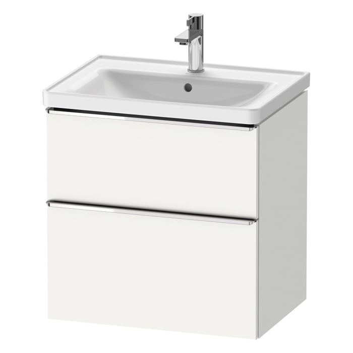 Duravit D-Neo Waschtischunterbau 63,4 x 62,5 cm, 2 Auszüge, Griff chrom