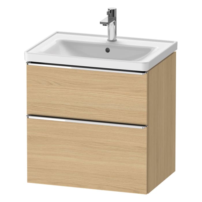 Duravit D-Neo Waschtischunterbau 63,4 x 62,5 cm, 2 Auszüge, Griff chrom