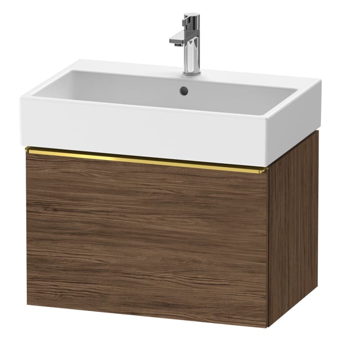 Duravit D-Neo Waschtischunterbau 68,4 x 44 cm, 1 Auszug, Griff gold poliert