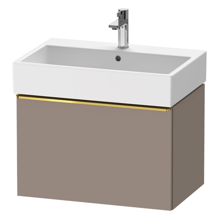 Duravit D-Neo Waschtischunterbau 68,4 x 44 cm, 1 Auszug, Griff gold poliert