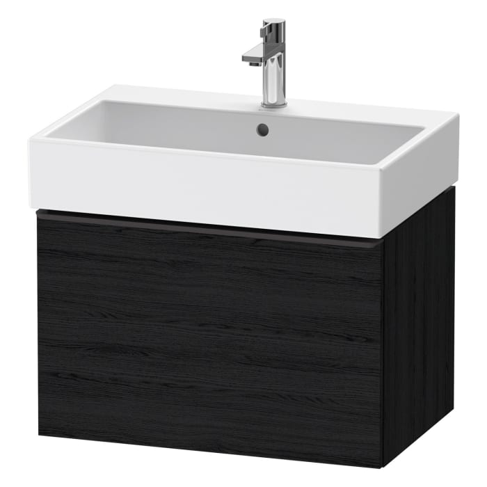 Duravit D-Neo Waschtischunterbau 68,4 x 44 cm, 1 Auszug, Griff diamantschwarz