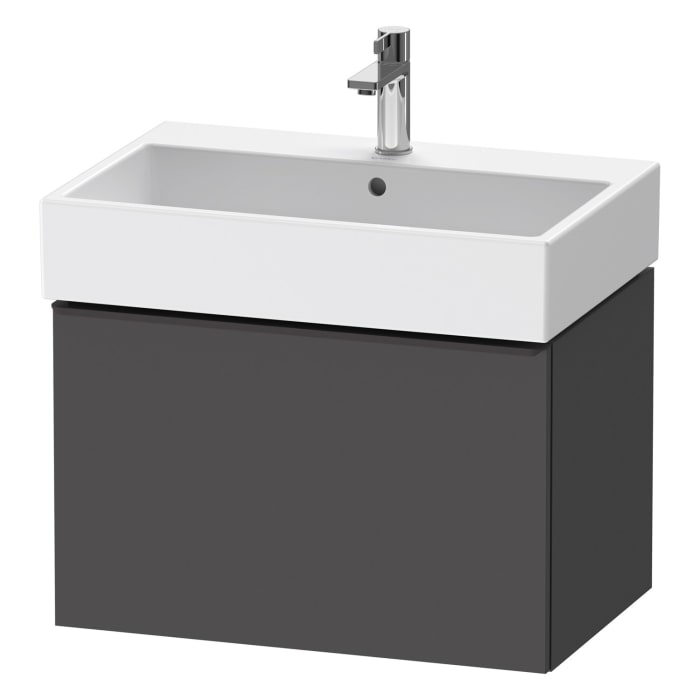 Duravit D-Neo Waschtischunterbau 68,4 x 44 cm, 1 Auszug, Griff diamantschwarz