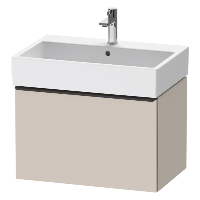 Duravit D-Neo Waschtischunterbau 68,4 x 44 cm, 1 Auszug, Griff diamantschwarz