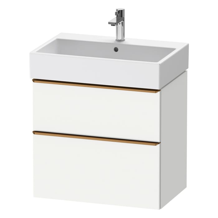 Duravit D-Neo Waschtischunterbau 68,4 x 62,5 cm, 2 Auszüge, Griff bronze gebürstet
