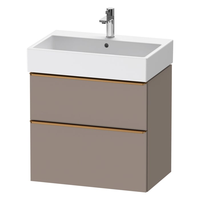 Duravit D-Neo Waschtischunterbau 68,4 x 62,5 cm, 2 Auszüge, Griff bronze gebürstet
