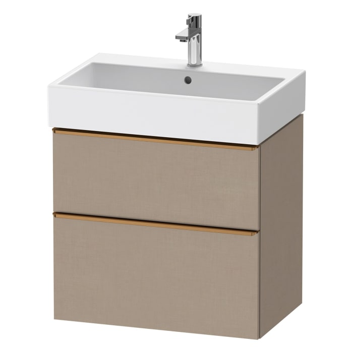 Duravit D-Neo Waschtischunterbau 68,4 x 62,5 cm, 2 Auszüge, Griff bronze gebürstet