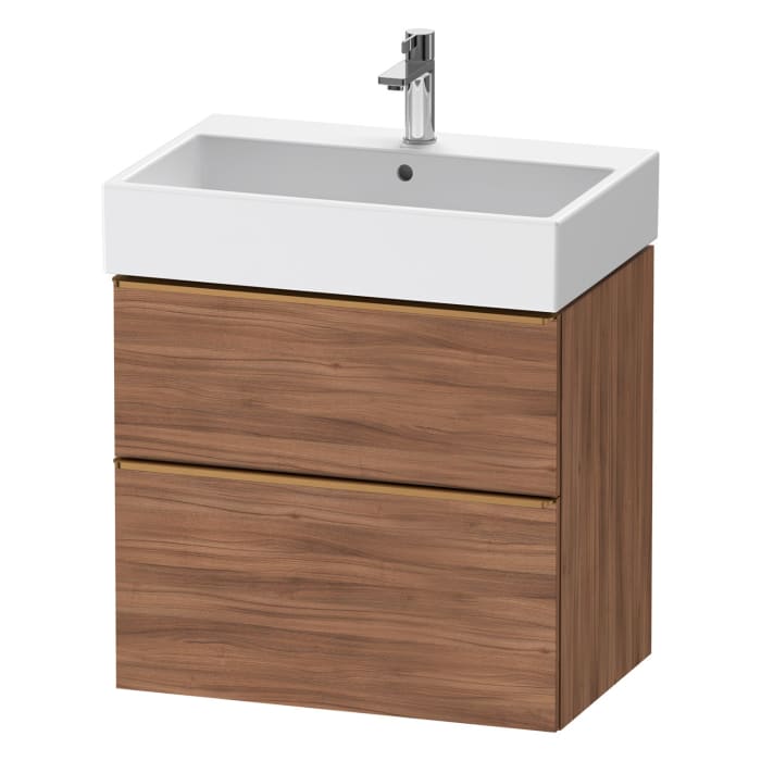 Duravit D-Neo Waschtischunterbau 68,4 x 62,5 cm, 2 Auszüge, Griff bronze gebürstet