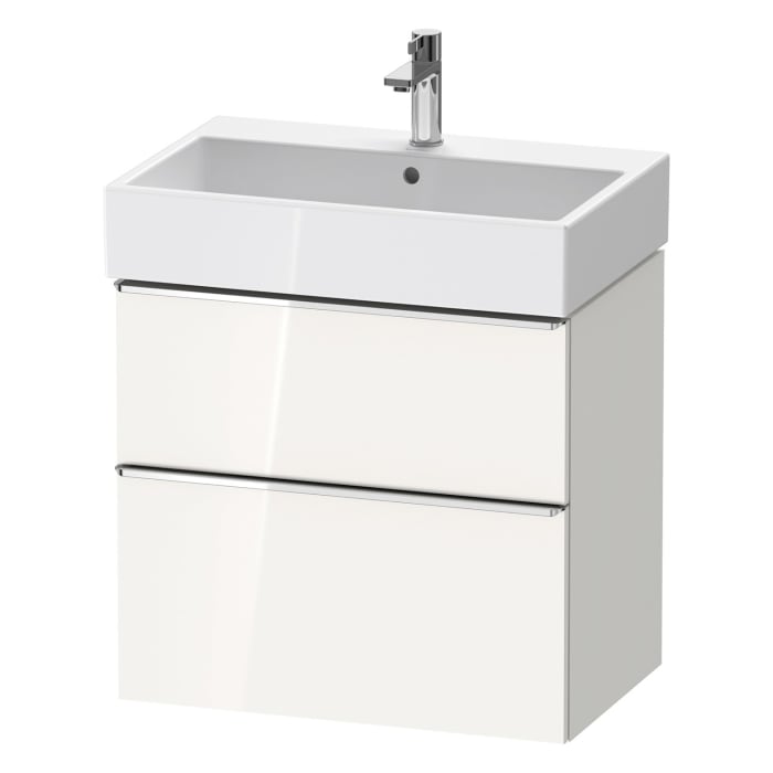 Duravit D-Neo Waschtischunterbau 68,4 x 62,5 cm, 2 Auszüge, Griff chrom