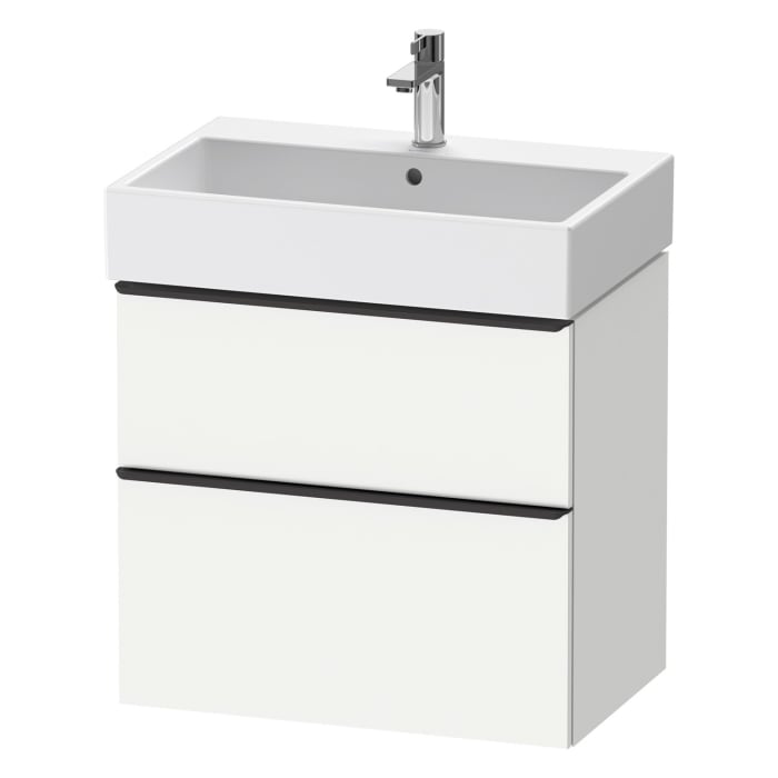 Duravit D-Neo Waschtischunterbau 68,4 x 62,5 cm, 2 Auszüge, Griff diamantschwarz